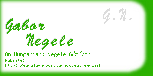 gabor negele business card